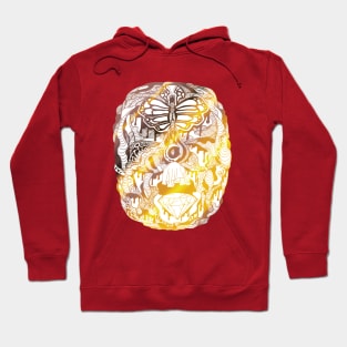 White Gold Metamorphosis Wave of Thoughts Hoodie